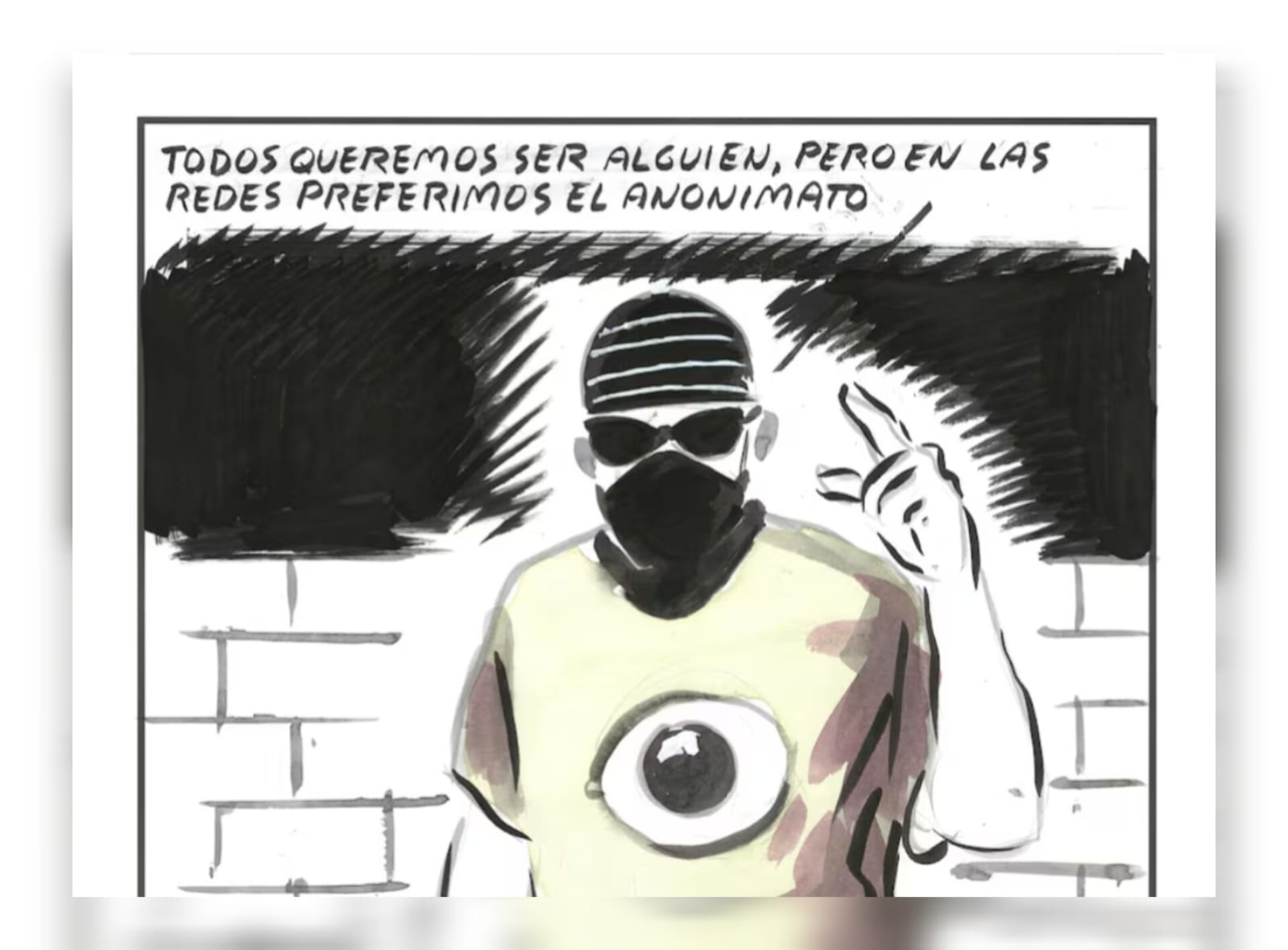  De incógnito. Crédito: El Roto