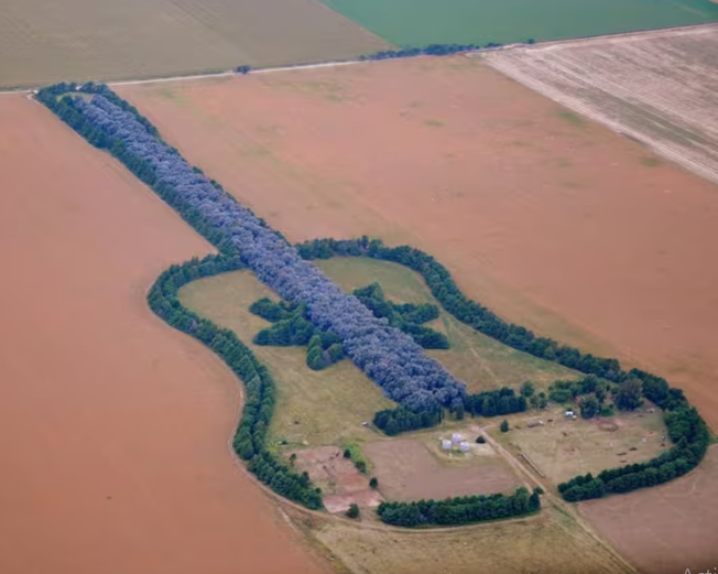  La guitarra más famosa de Argentina está en Córdoba y se ve desde Google Earth