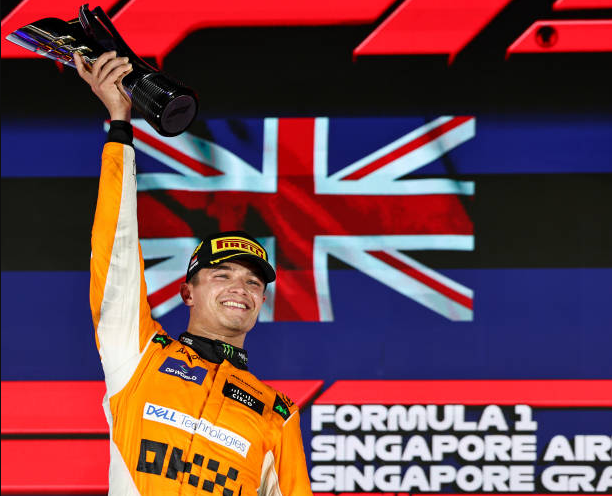  Lando Norris gana el Gran Premio de Singapur y acorta ventaja con Verstappen