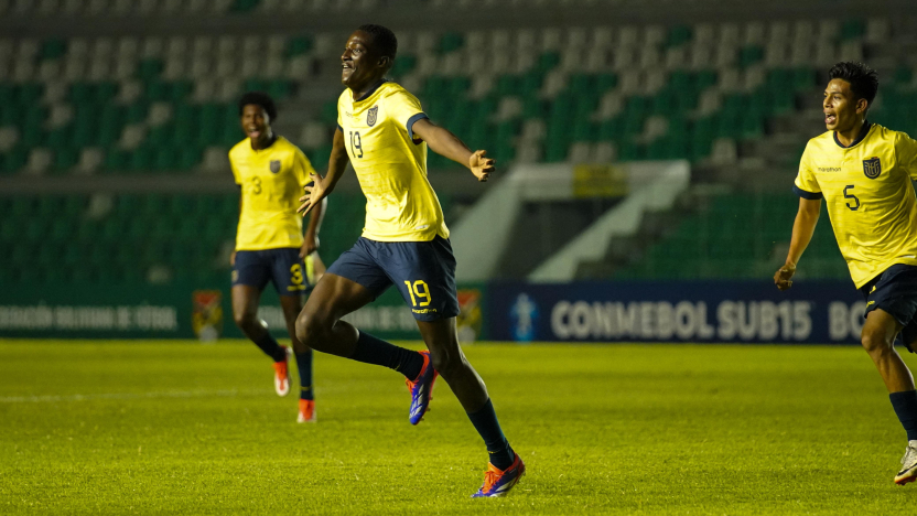  Ecuador le gana a Brasil con doblete de Juan Riquelme Angulo en el Sudamericano Sub 15