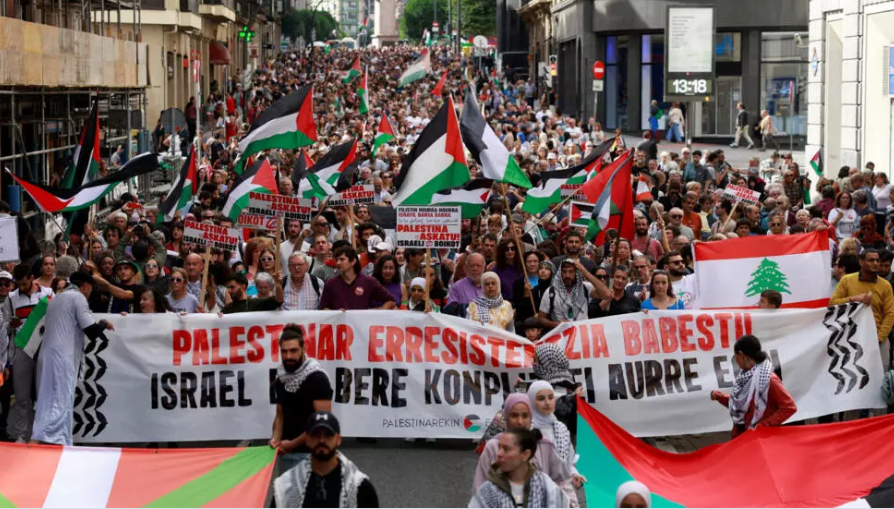  Manifestaciones mundiales en apoyo a los palestinos al cumplirse un año de guerra