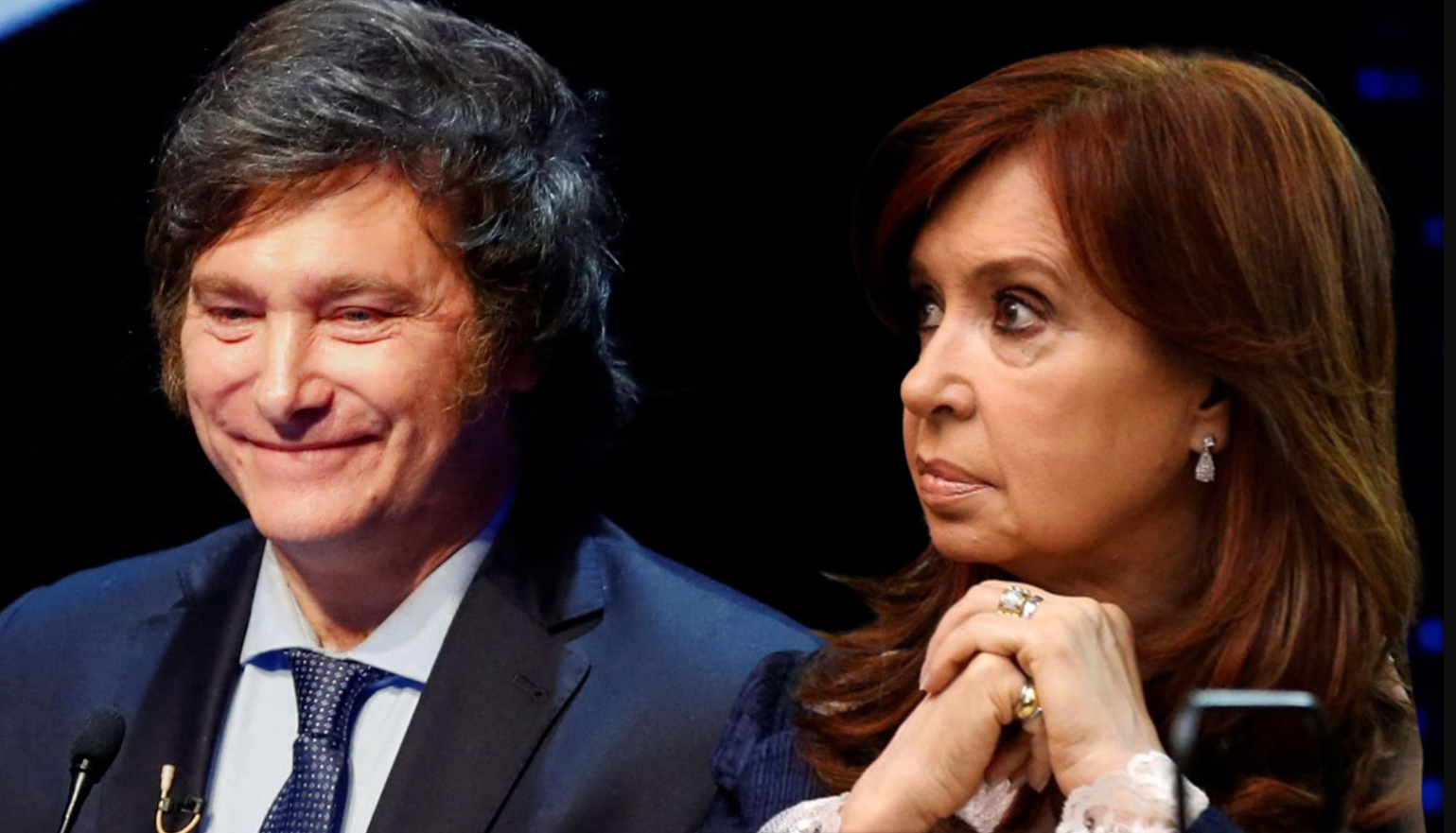  Javier Milei y Cristina Fernández de Kirchner en el ring